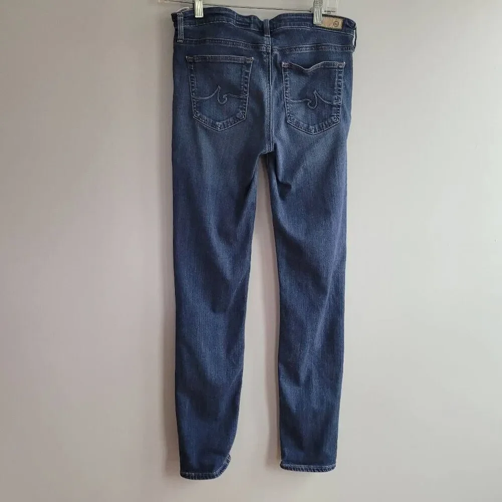 Adriano Goldschmied medium wash denim jeans slim leg closet staple‎